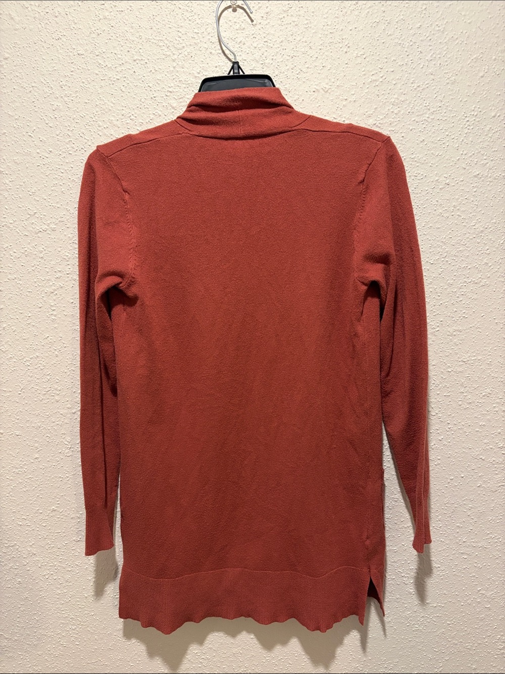 Pink Clover Rust Open-Front Knit Cardigan - Picture 3 of 6